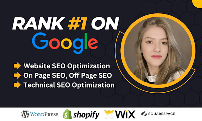 Gig Preview - Do website SEO optimization on wordpress, shopify, wix for google ranking