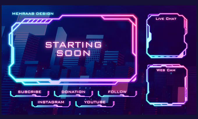 Gig Preview - Design your dream twitch stream custom logo animated overlays banners and panel