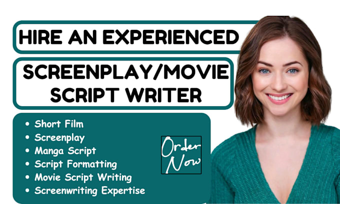 Gig Preview - Do high quality screenplay movie script writing screenwriting script formatting