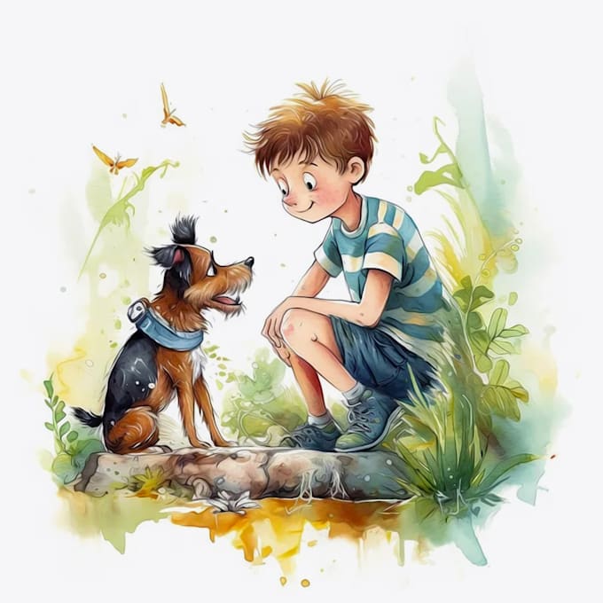 Bestseller - draw children story book illustration watercolor