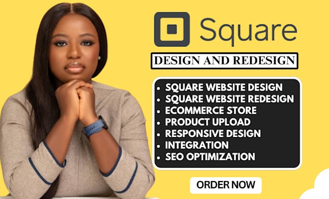 Gig Preview - Square website design squarespace website design square online store design