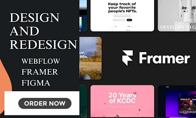 Gig Preview - Design framer website design and redesign figma to webflow framer landing page