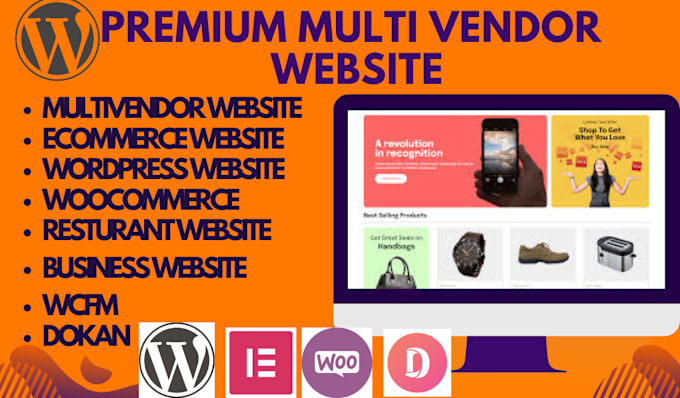 Gig Preview - Create ecommerce marketplace multivendor website, auction, wcfm, bidding website