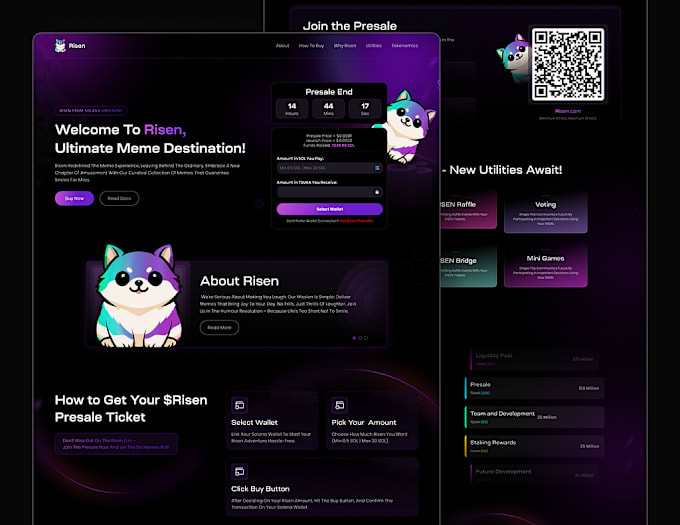 Bestseller - design crypto meme coin website, ico landing page, presale dapp