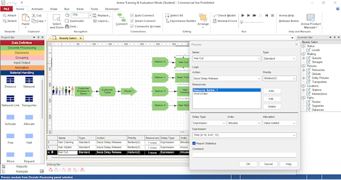 Gig Preview - Do arena simulation and modeling projects by using rockwell