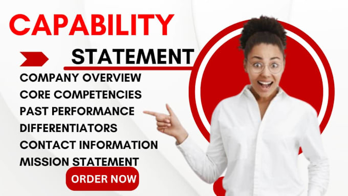 Gig Preview - Design capability statement for your business and application