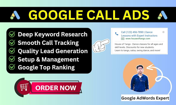 Gig Preview - Setup and manage google call only ads for PPC campaign