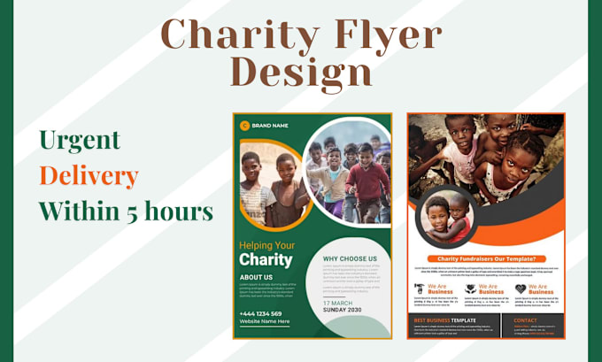 Bestseller - design charity, fundraising, non profit flyers and posters