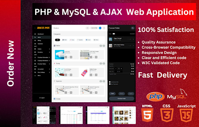 Gig Preview - Do php, mysql, ajax web application and dynamic website , php web developer