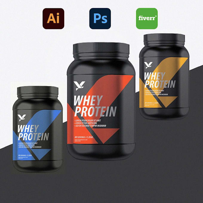 Bestseller - do supplement label design, whey protein design