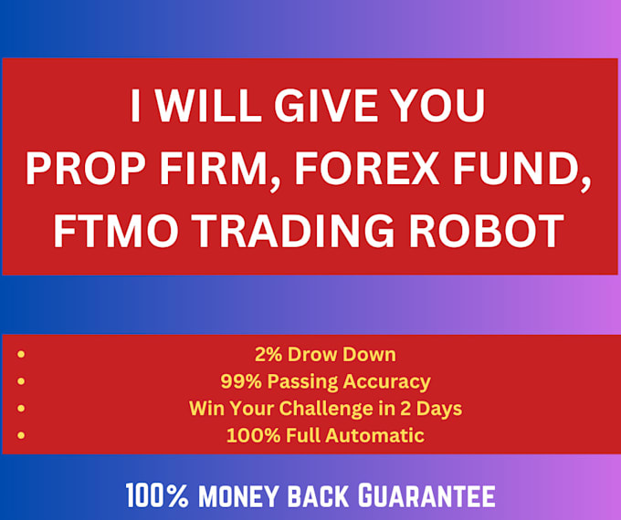 Gig Preview - Provide forex firm challenges automatic trading robot forex bot trading bot