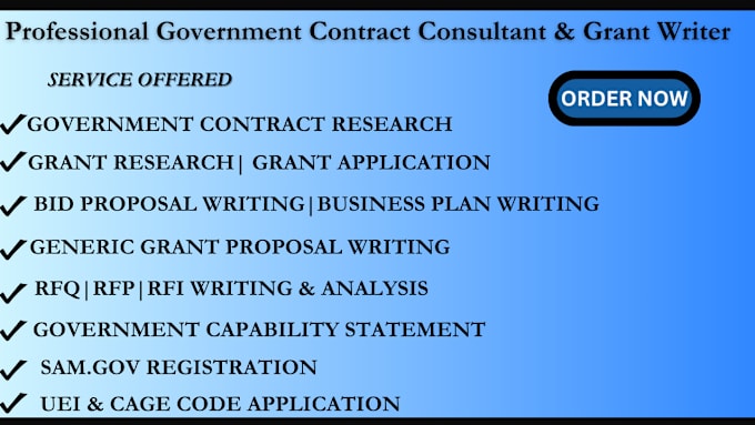 Gig Preview - Find government contracts, research grants, rfps, and write winning bid proposal