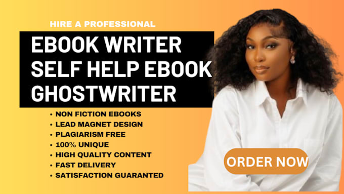 Gig Preview - Ebook writer, self help ebook, design lead magnet ebook non fiction ghostwriter