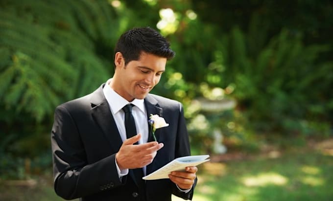 Gig Preview - Write an outstanding speech to deliver on wedding occasion