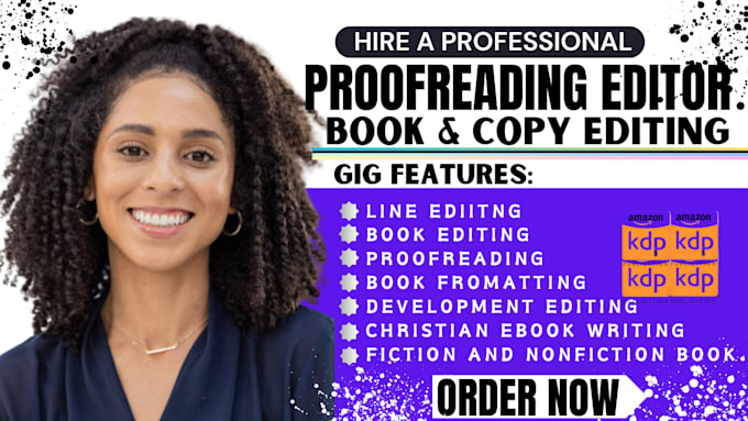 Gig Preview - Be your book editor to proofread and edit your manuscripts