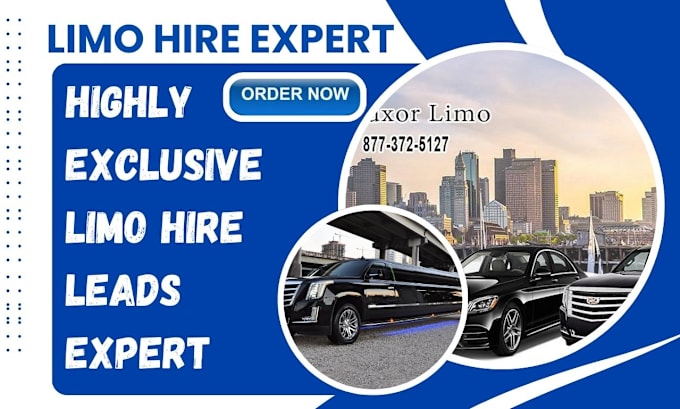 Gig Preview - Generate exclusive limo leads limo hire chauffer auto car dealer limo website