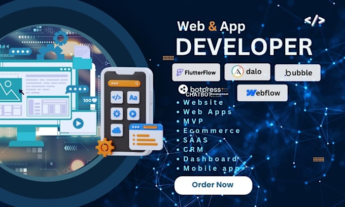 Bestseller - develop bubble io website bubble web app  flutterflow bubble developer botpress