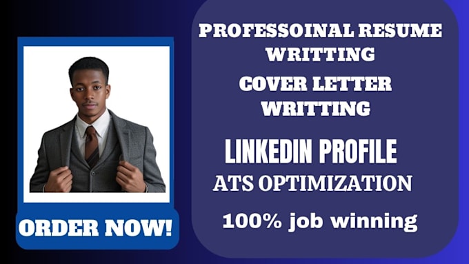 Gig Preview - Write resume, CV, cover letter, linkedin that gets you hired