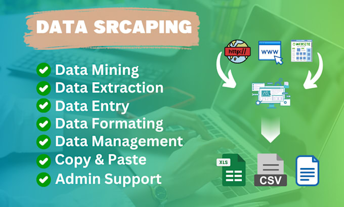 Gig Preview - Do data scraping, data entry, and data extraction