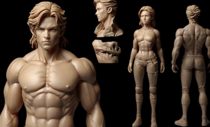 Gig Preview - Sculpt 3d action figure, toys, 3d miniature, vr character, 3d model for printing