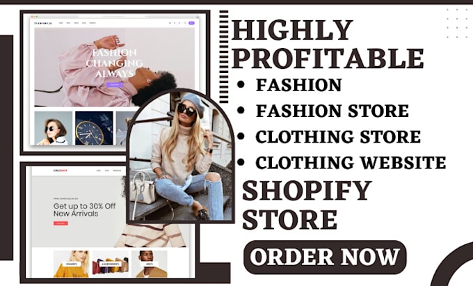 Gig Preview - Design fashion shopify store clothing website fashion store hoodies dropshipping