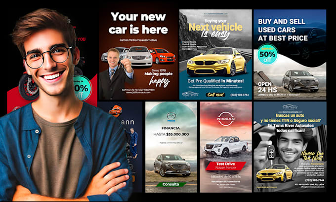 Gig Preview - Design post, banner, ads for car and motorcycle dealerships