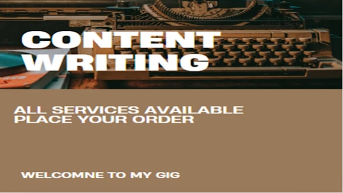 Gig Preview - Write your website content