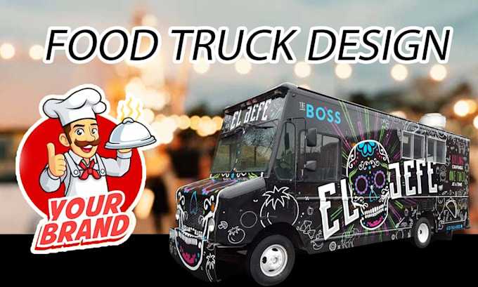 Gig Preview - Design food truck, car wrap, van wrap design, awesome car and sticker