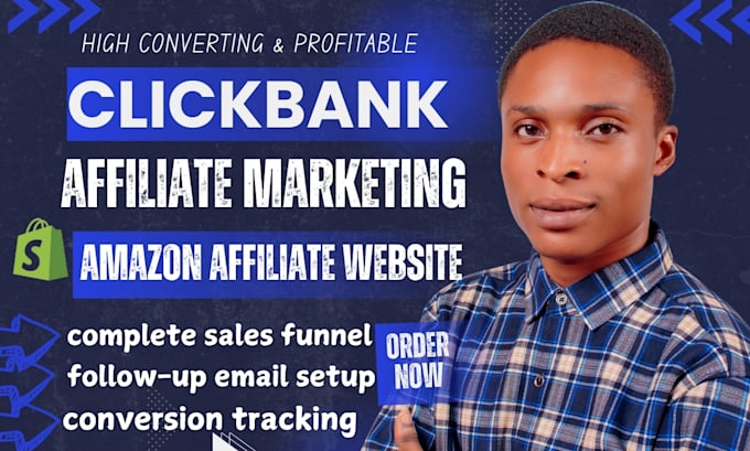 Gig Preview - Build clickbank affiliate marketing, amazon affiliate website, sales funnel