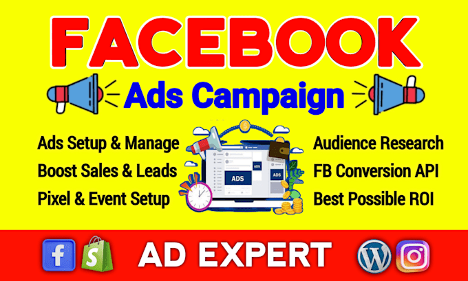 Gig Preview - Do facebook ads campaign, marketing, instagram advertising, meta ad manager