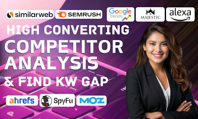 Bestseller - do SEO competitors analysis find kw gap via similarweb spyfu alexa majestic moz