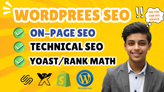 Gig Preview - Provide you the best on page SEO optimization for wordpress, shopify, wix