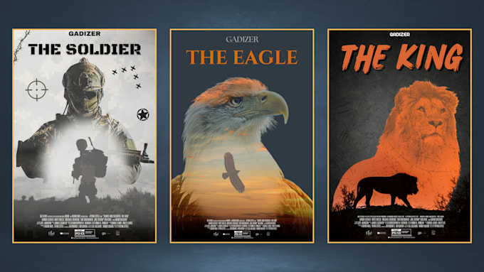 Bestseller - design a professional double exposure movie poster