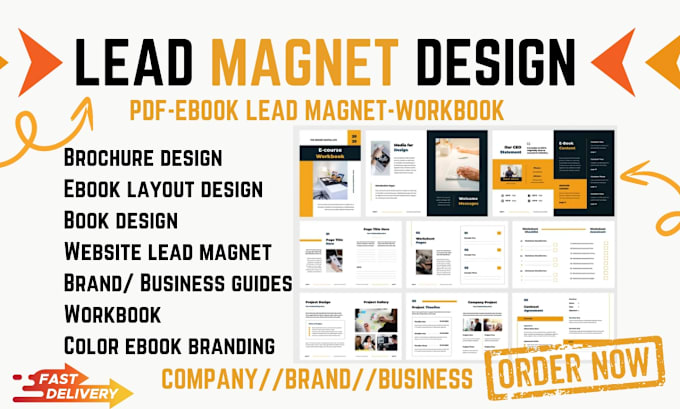 Gig Preview - Write and design unique PDF lead magnet, ebook, workbook, brochure, lead magnet