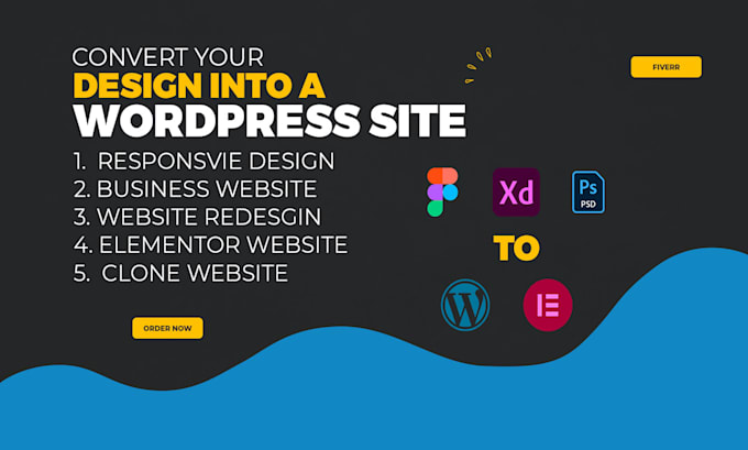 Gig Preview - Create stunning wordpress websites using the best elementor builder