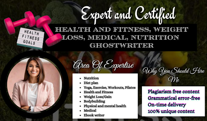 Gig Preview - Write engaging health and fitness ebook, weight loss, medical, nutrition ebook