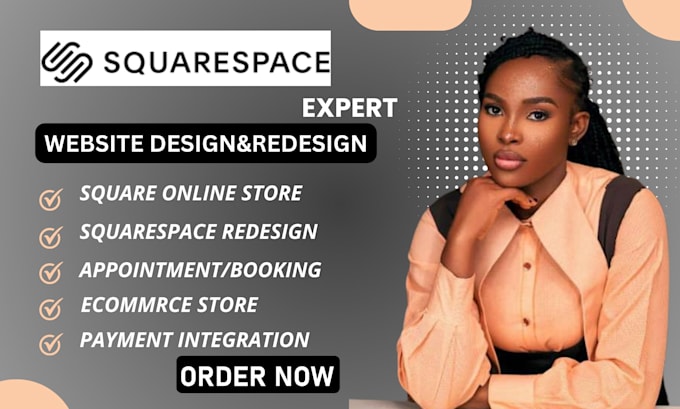 Gig Preview - Squarespace website design square online store square website design weebly