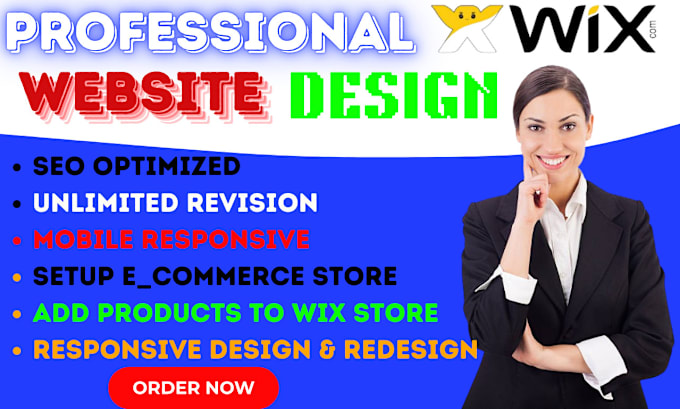 Gig Preview - Build wix website, wix website design or wix redesign wix business website