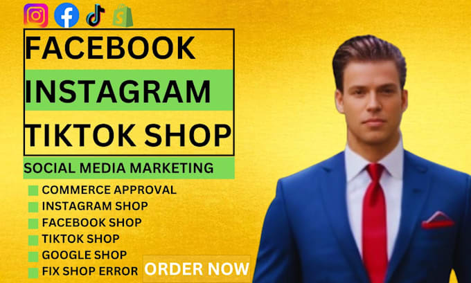 Bestseller - set up tiktok shop, instagram shop, facebook shop and do shopify marketing