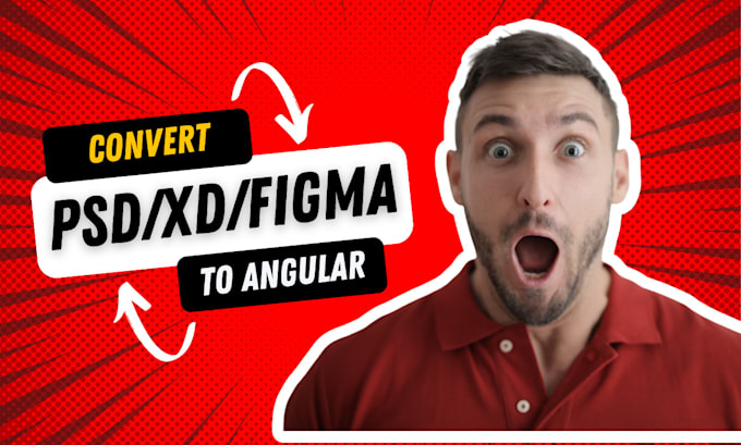 Gig Preview - Convert your PSD xd sketch figma design to angular