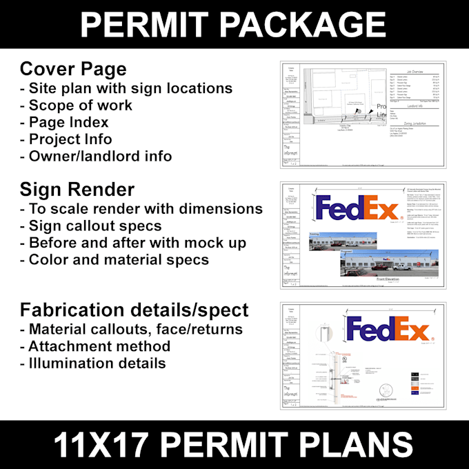 Gig Preview - Create a set of channel letters permit plans