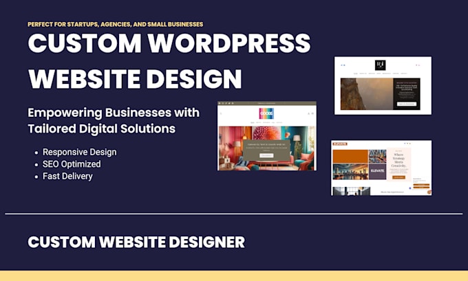 Gig Preview - Design a stunning and responsive wordpress website for you