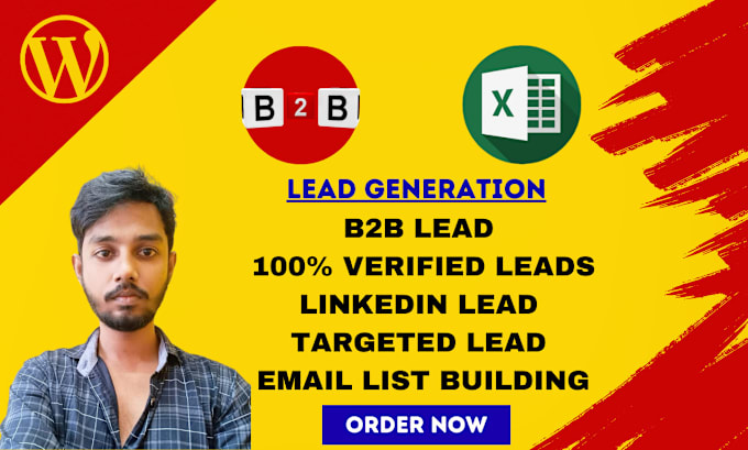 Gig Preview - Do b2b, lead generation, linkedin, phone, facebook, email