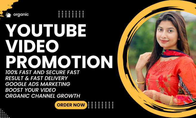 Gig Preview - Do super fast organic youtube video promotion with google ads