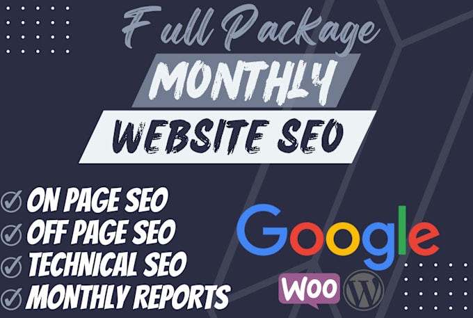 Gig Preview - Provide monthly SEO package to boost google rankings for you