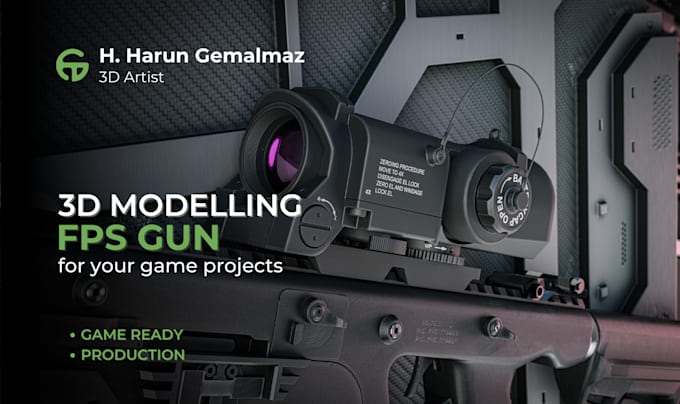 Gig Preview - Do create realistic weapon models for fps games