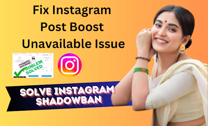 Gig Preview - Fix instagram post boost issue and instagram shadowban issues solver