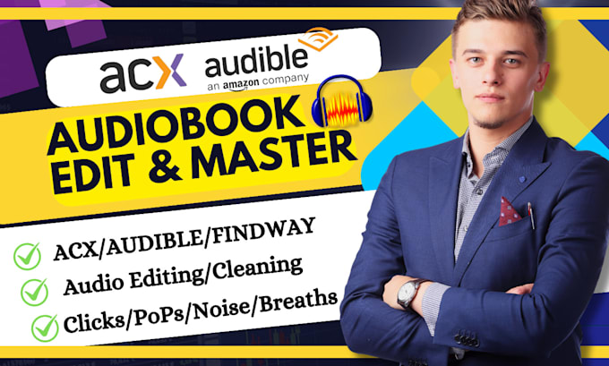 Gig Preview - Do amazing edit, master your audiobook meet acx standards