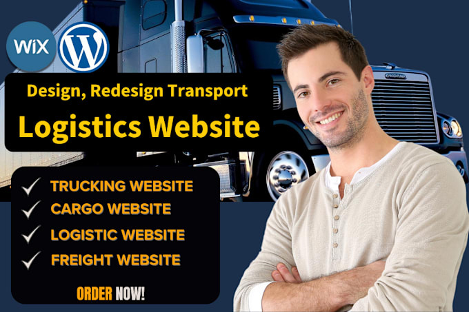 Gig Preview - Build logistics website, design cargo truck transport, freight moving company