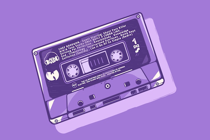 Gig Preview - Design old time hiphop cassette tape